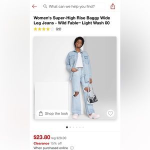 Women’s Super-High Rise Baggy Wide Leg Jeans